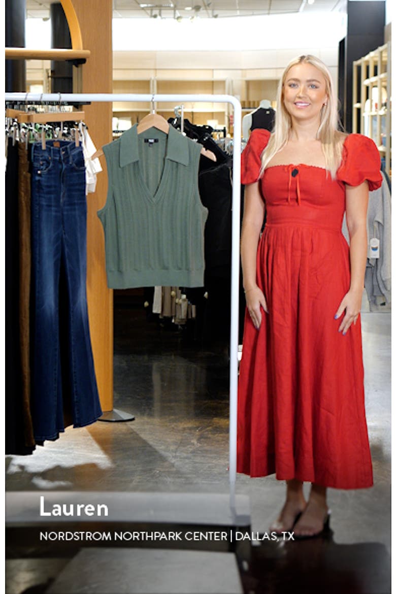 Rossana Sleeveless Pointelle Polo Sweater video