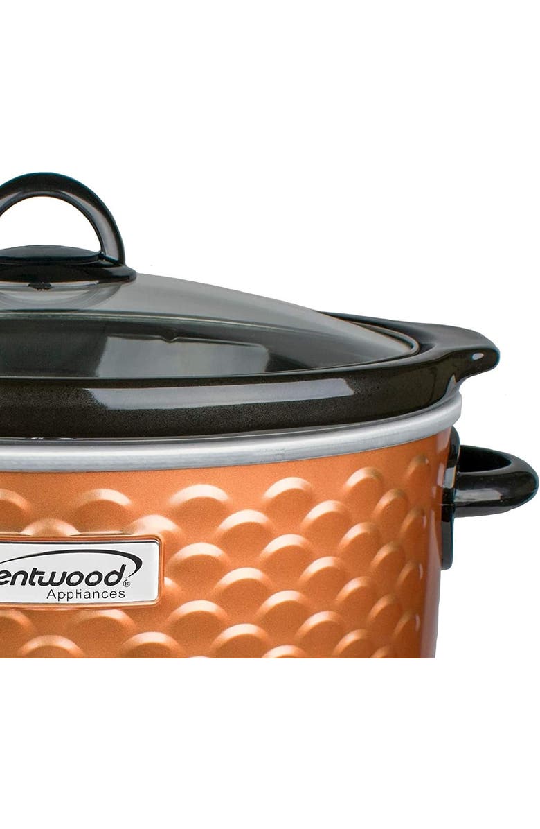 Brentwood Slow Cooker Scallop Pattern, Alternate, color, Copper