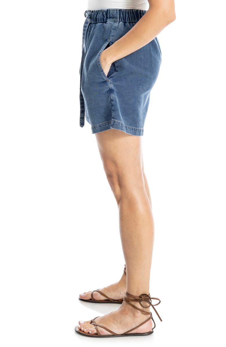 MAX STUDIO Pleated Shorts, Alternate, color, Indigo