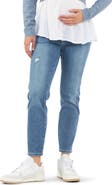 Ripe Maternity Dylan Distressed Straight Leg Maternity Jeans
