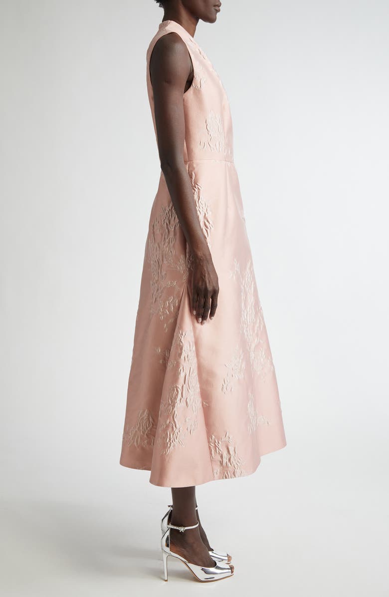 Emilia Wickstead Kissa Rose Jacquard Midi Dress, Alternate, color, 