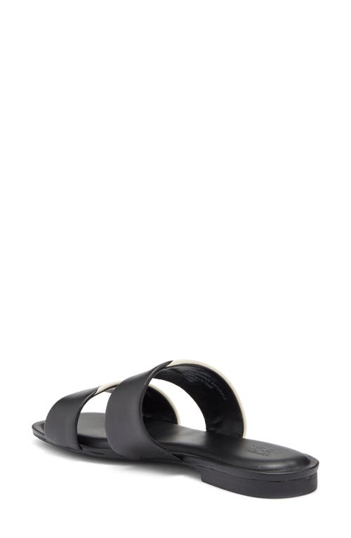 Nordstrom Rack Chonda Slide Sandal In Black - Ivory Vanilla