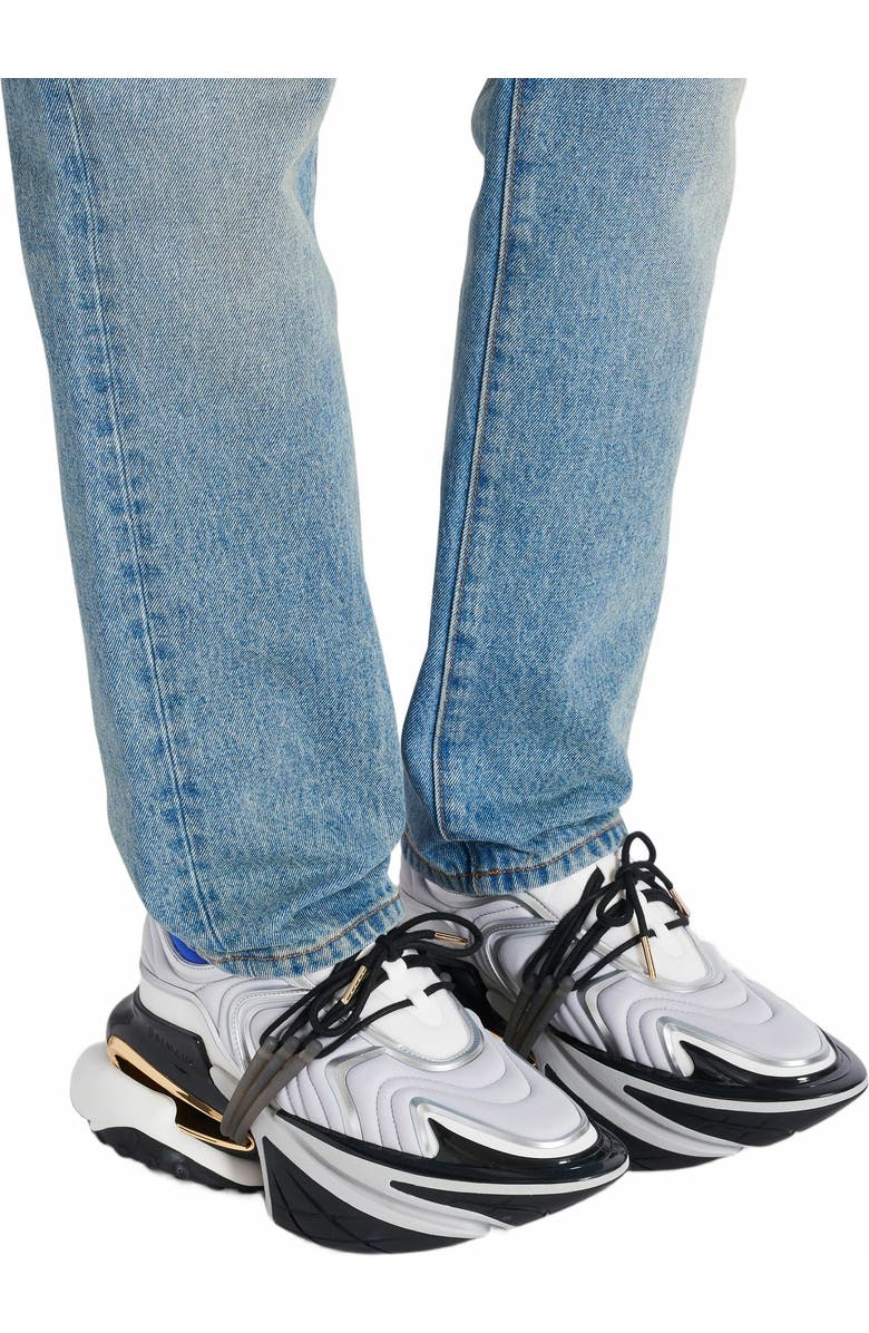 Balmain Unicorn Wave Trainers In Neoprene, Alternate, color, Grey