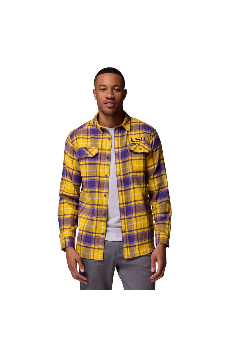 Columbia Men's Columbia  Purple LSU Tigers Flare Gun Omni-Wick Flannel Long Sleeve Button-Up Shirt, Alternate, color, Purple