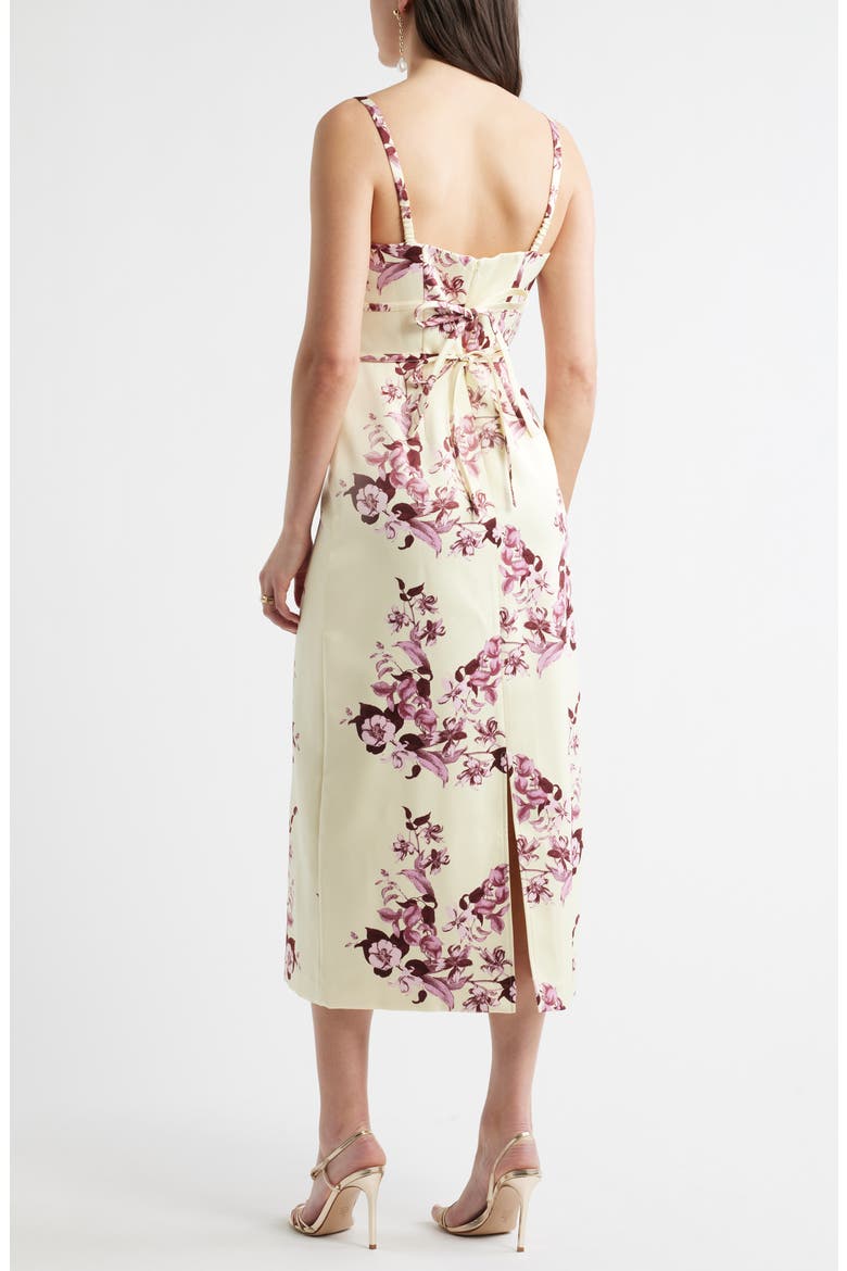Column Cocktail Dress, Alternate, color, YELLOW- PURPLE JESSICA FLORAL