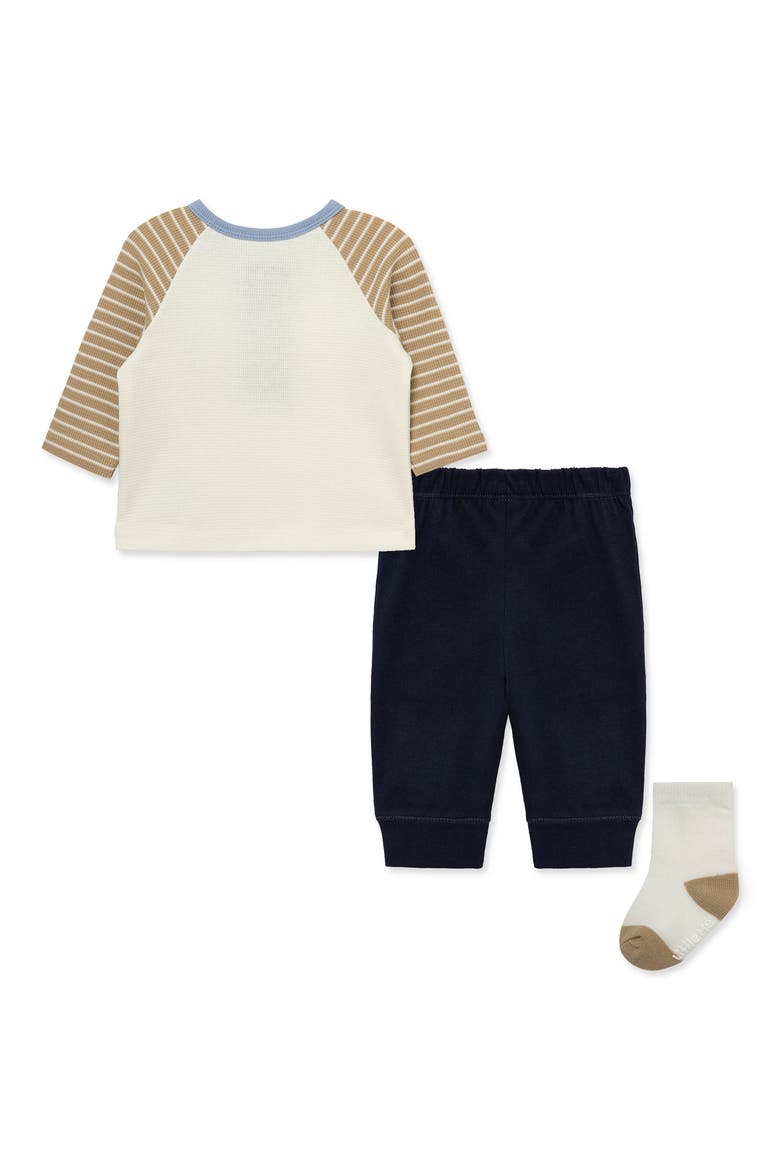 Bear Henley, Joggers & Socks Set, Alternate, color, BLUE