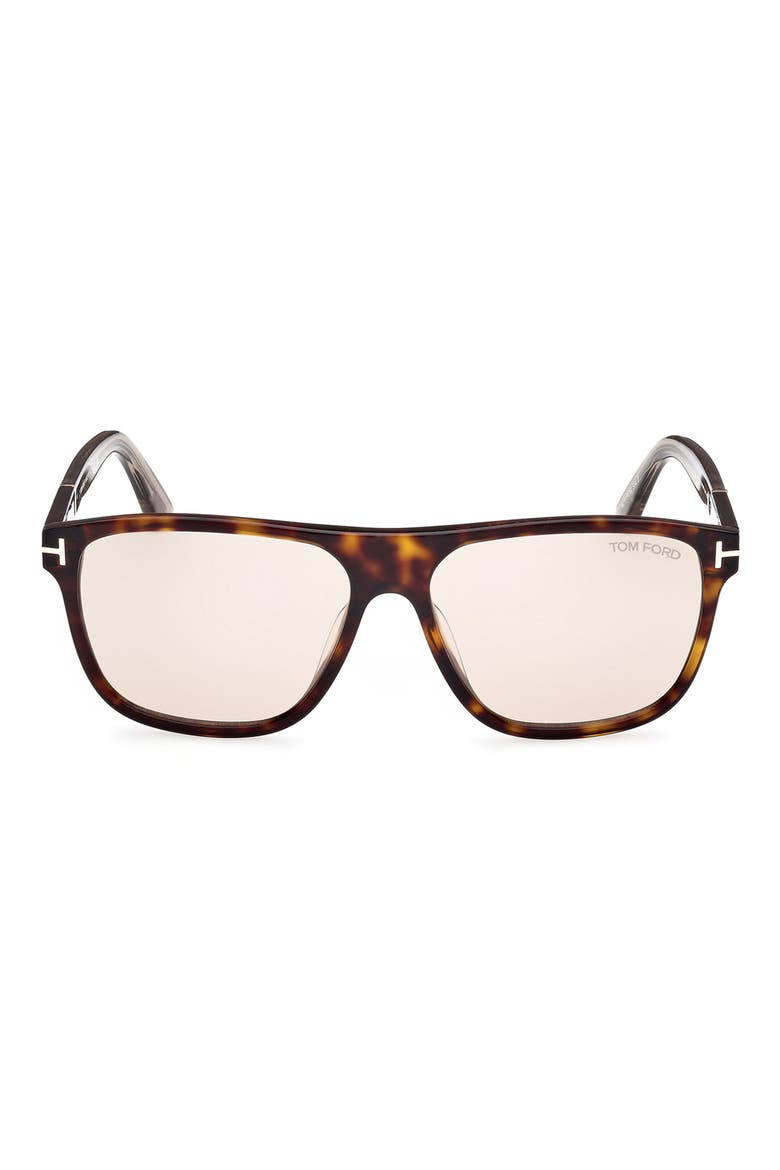 Frances 58mm Square Sunglasses, Main, color, DARK HAVANA / BROWN