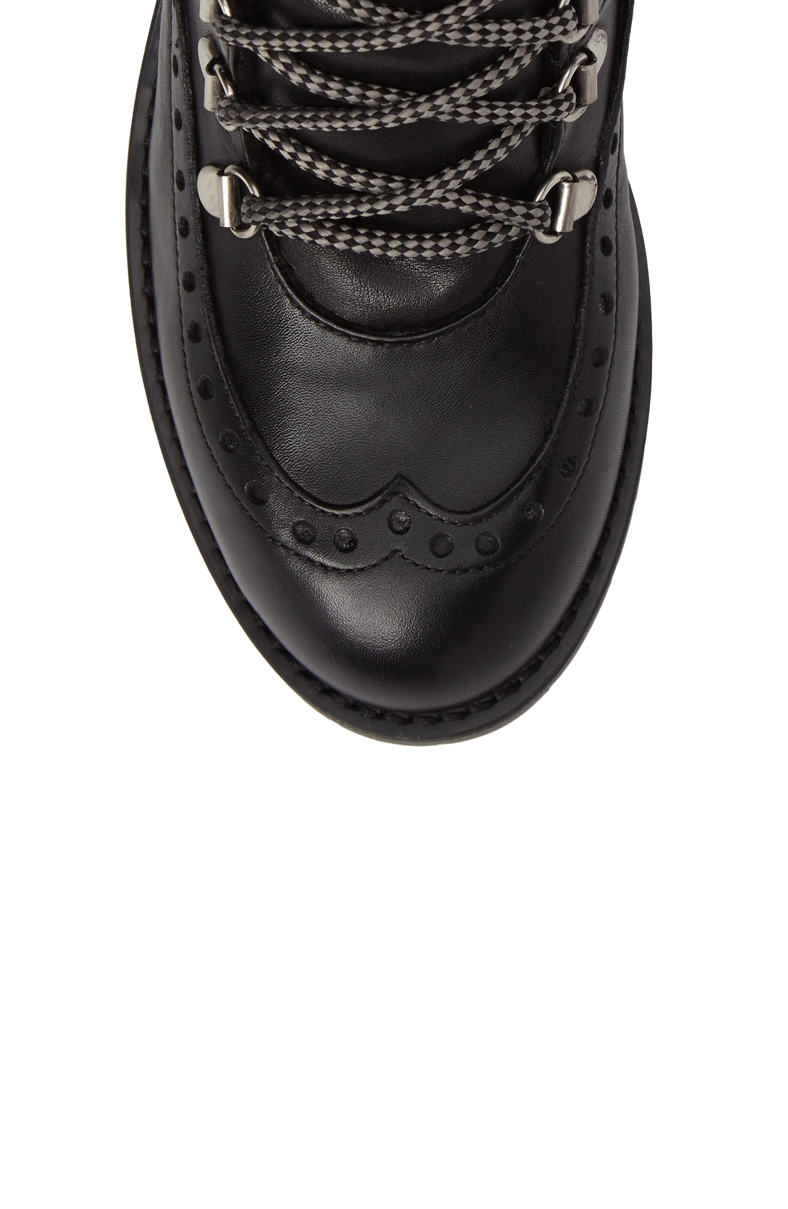 Charles David Rugby Genuine Rabbit Fur Lace-Up Boot, Alternate, color, 