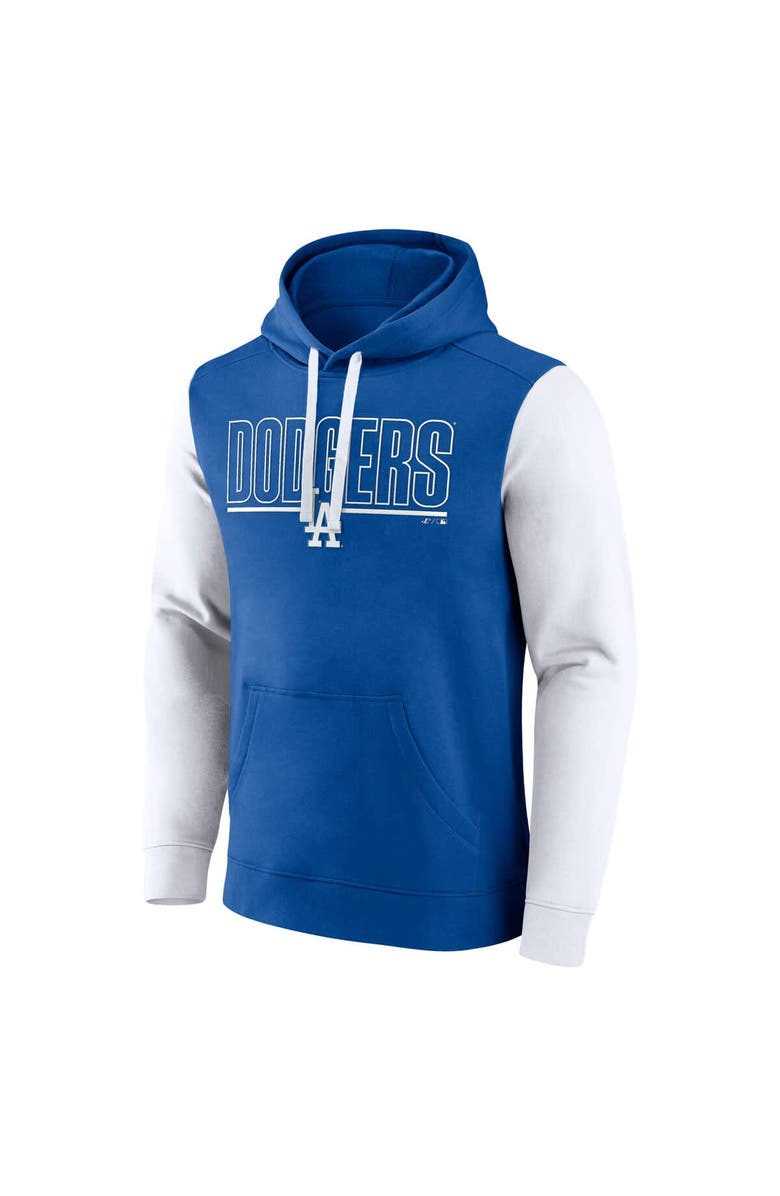 FANATICS Men's Fanatics Royal Los Angeles Dodgers Outline Fleece Pullover Hoodie, Alternate, color, 