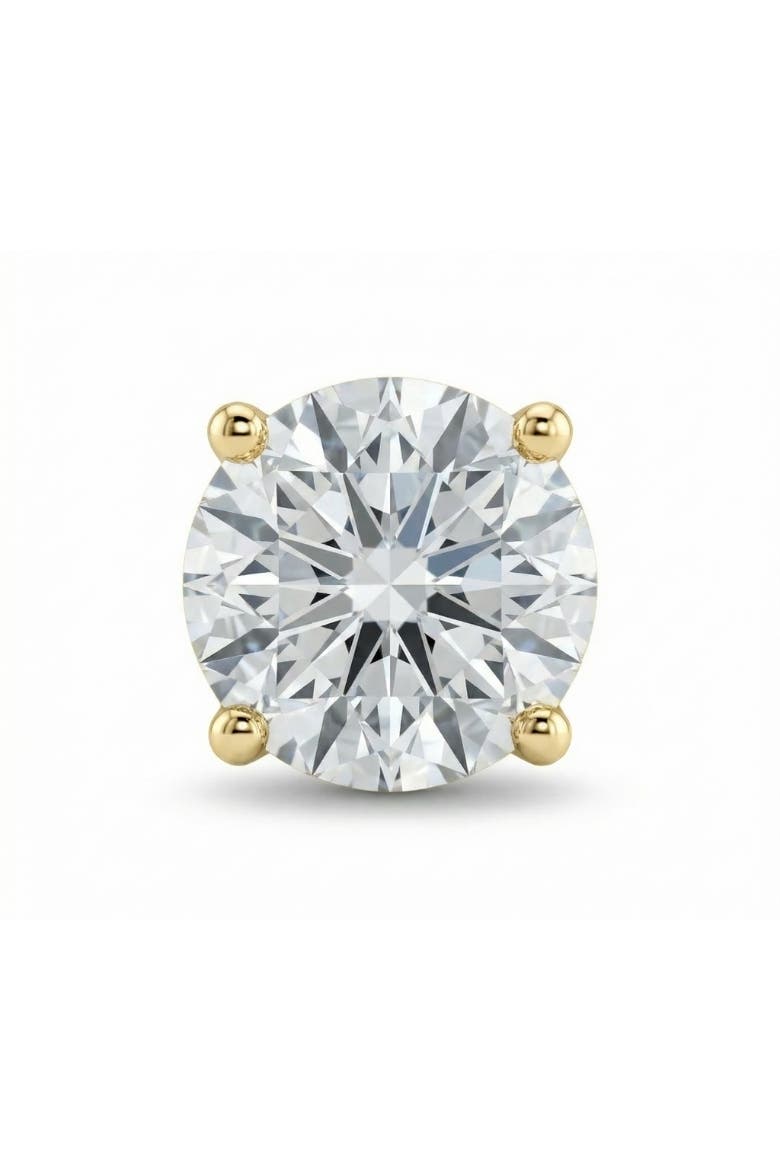 1/2 - 2 Ct Single Diamond Stud in 14k Gold One Earring Lab Grown, Main, color, Yellow Gold - 2Ct