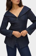 ALIGNE Elle Shawl Collar Denim Jacket