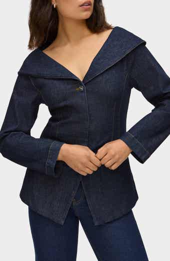 ALIGNE Elle Shawl Collar Denim Jacket