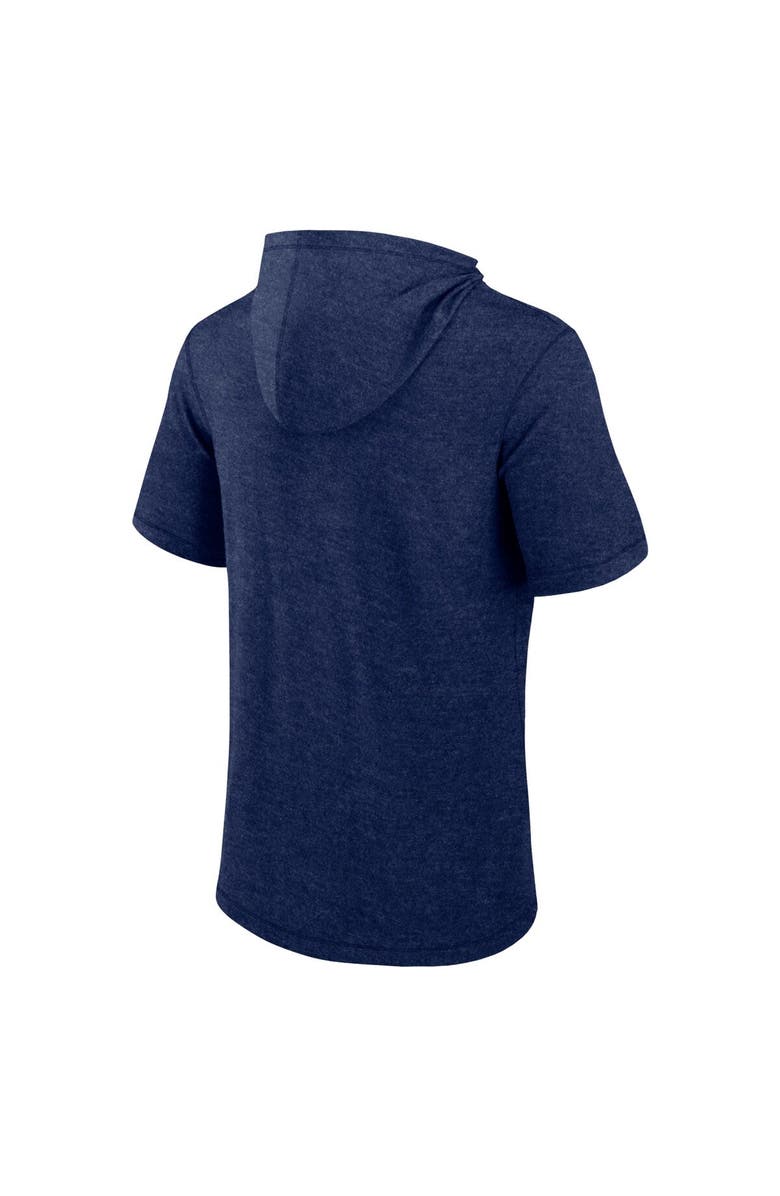 FANATICS Men's Fanatics Heather Navy Houston Astros Push Short Sleeve Pullover Hoodie, Alternate, color, 