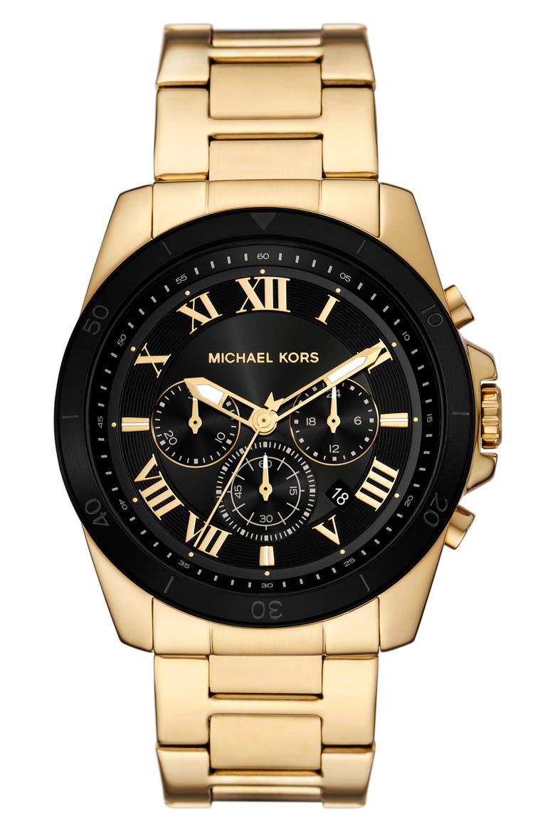 Alek Chronograph Bracelet Watch, 44mm, Main, color, GOLD
