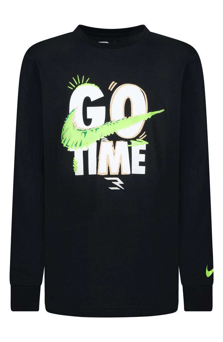 3 Brand Kids' Go Time Long Sleeve T-Shirt, Main, color, 023Black