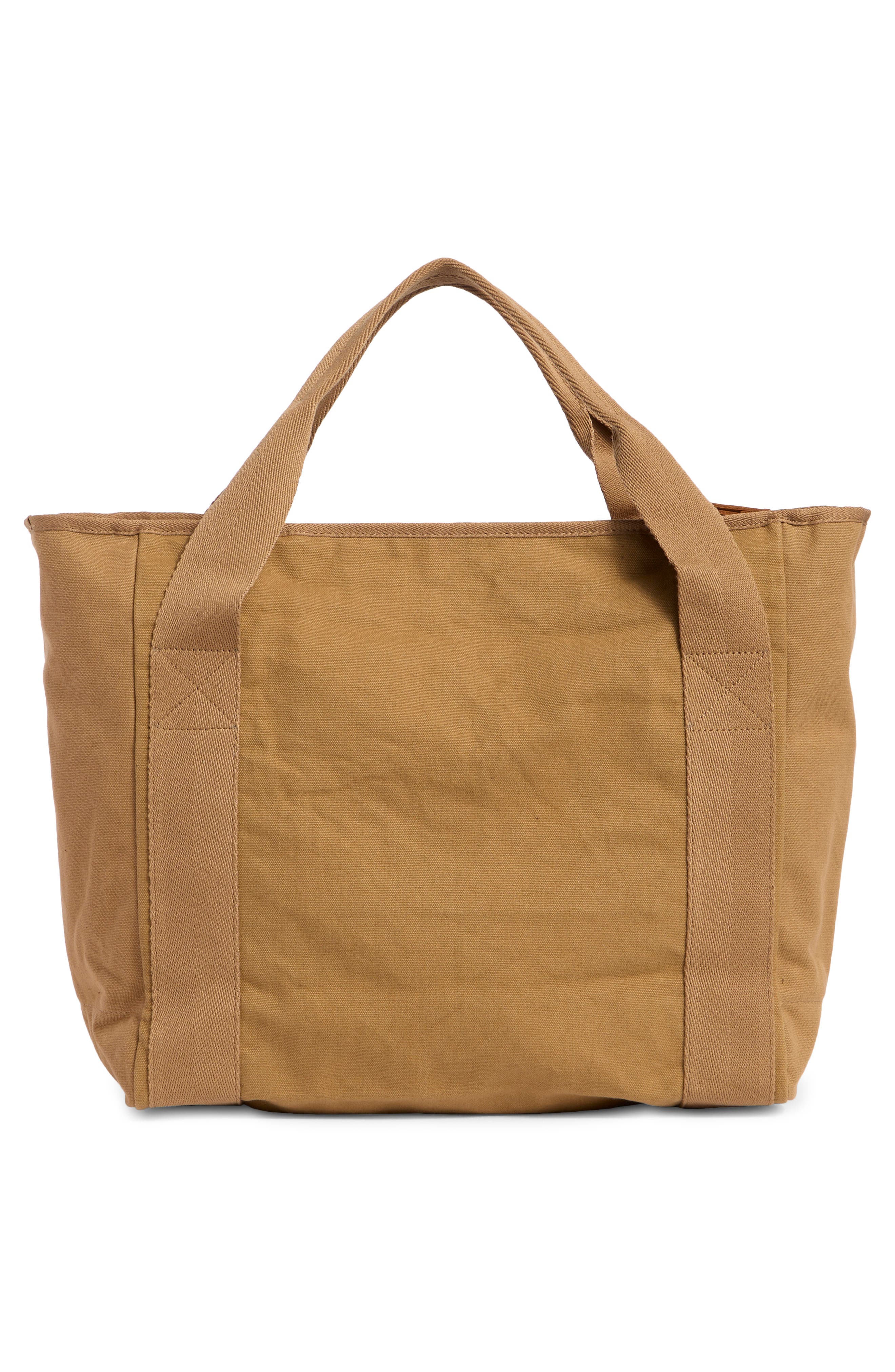New Amsterdam Leatherworks Liliana Canvas Tote Bag, Alternate, color, Khaki