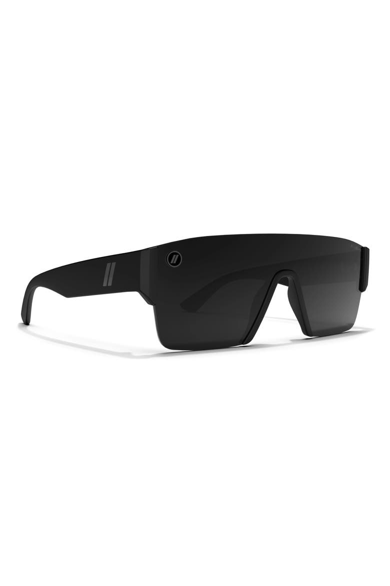 Kingpin 99mm Polarized Shield Sunglasses, Alternate, color, MATTE BLACK