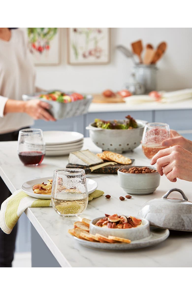 tag Stinson Light Gray Ceramic Small Serving Bowl Dishwasher Safe, Alternate, color, Gray