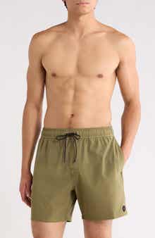 RVCA Pigment-Dyed Elastic Waist Shorts