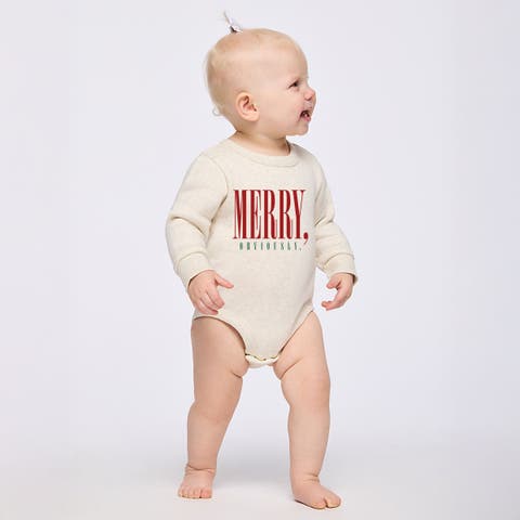 Merry, Obviously Tall Fleece BodySuit Baby
