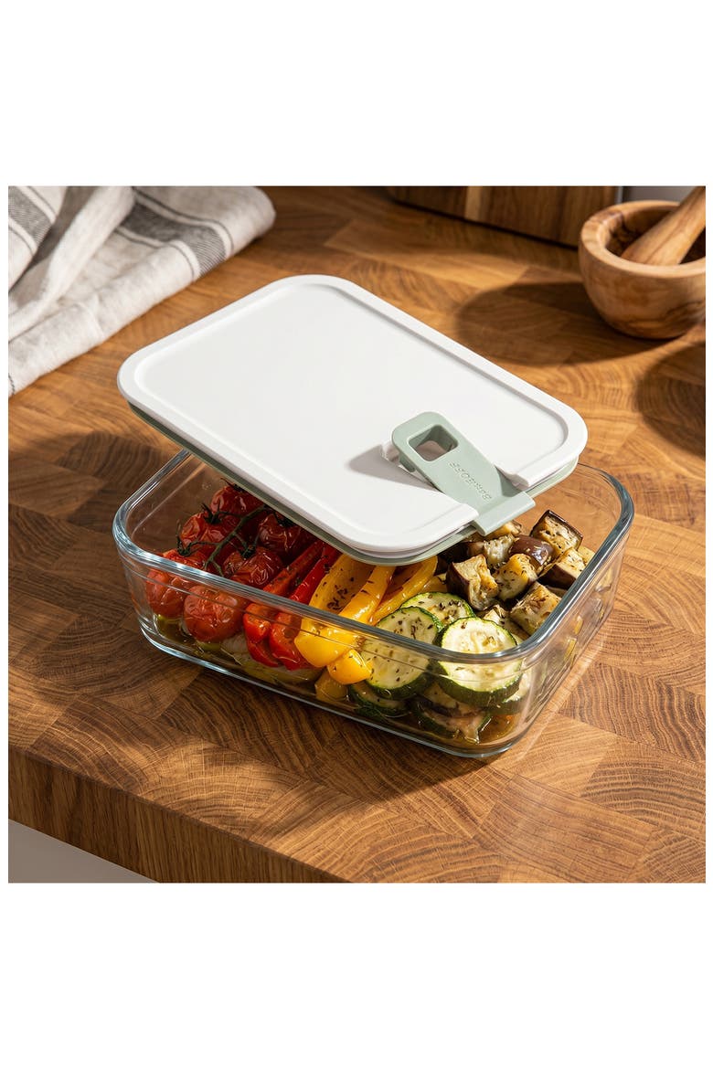 Leo Balance Perfect Seal Glass Food Container, Alternate, color, GREEN