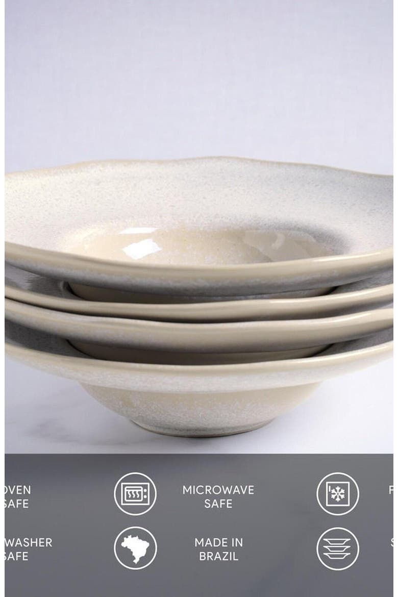 Deep Rim Plate Set of 4, Alternate, color, Latte