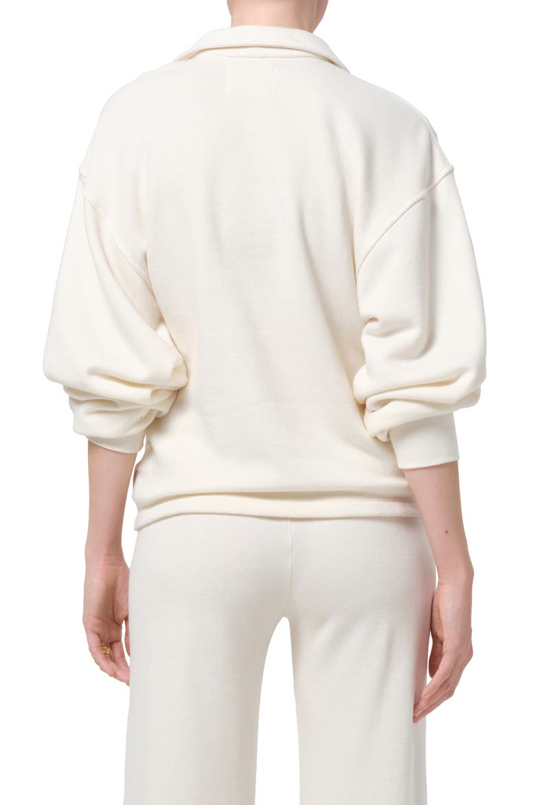 Johnny Collar Oversize Fleece Sweatshirt, Alternate, color, PASHMINA OFF WHITE