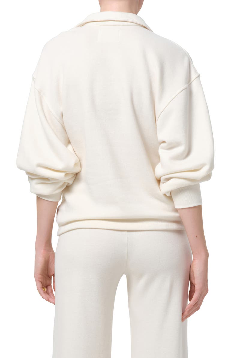 Citizens of Humanity Johnny Collar Oversize Fleece Sweatshirt, Alternate, color, Pashmina Off White