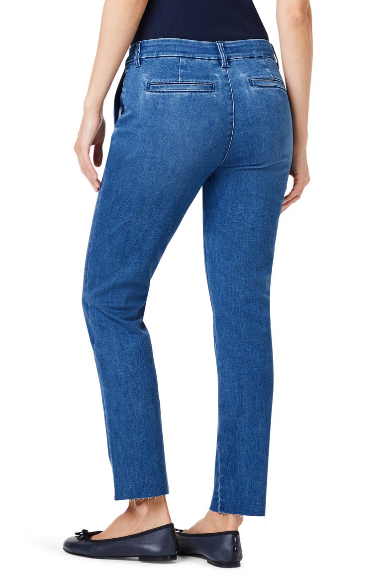Raw Hem Ankle Straight Leg Trouser Jeans, Alternate, color, GULFSTREAM