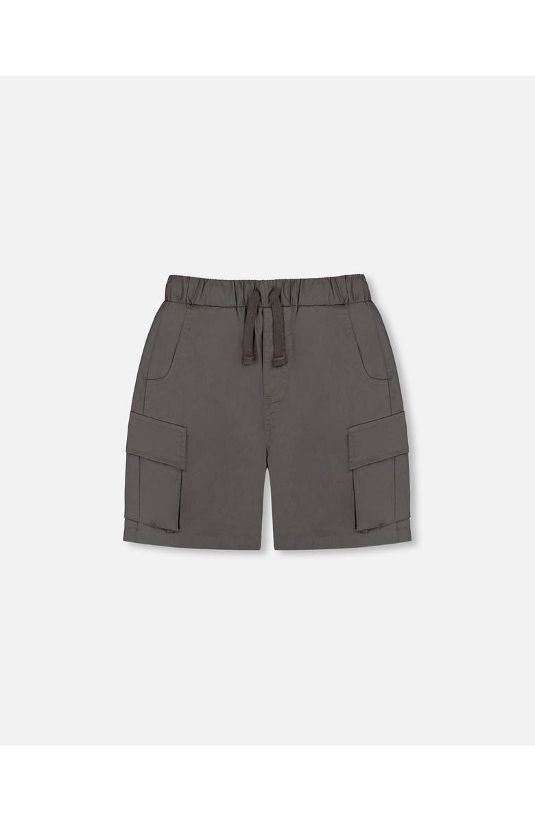 Deux par Deux Boy's Parachute Cargo Pocket Shorts Dark Gray, Main, color,