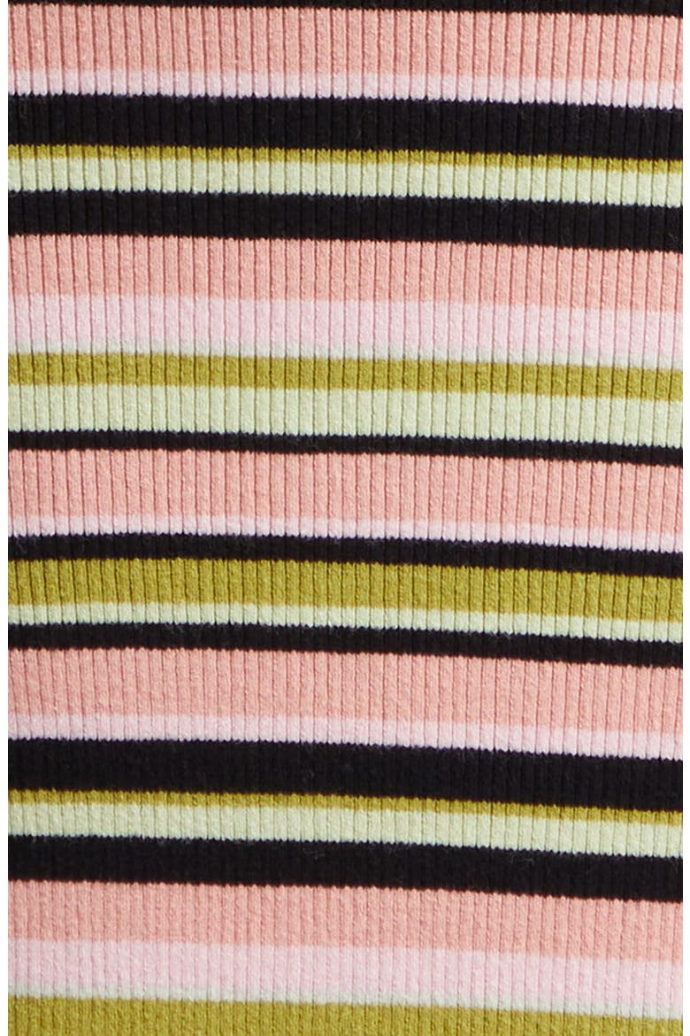 Stripe Rib Tank Dress, Alternate, color, BLACK MULTI STRIPE