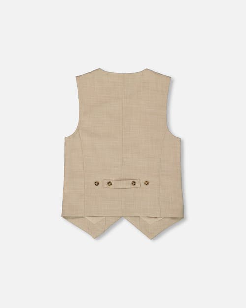 Deux Par Deux Little Boy's Sleeveless Vest Light Taupe In Light Taupe