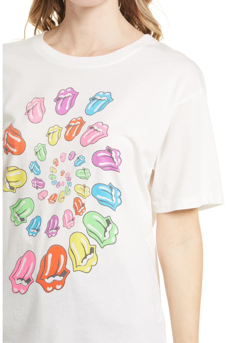 Rolling Stones Spiral Boyfriend Graphic Tee, Alternate, color, VINTAGE WHITE