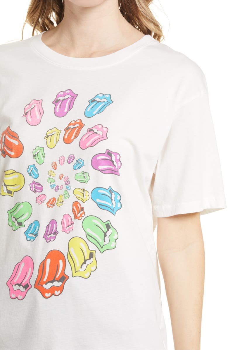 Daydreamer Rolling Stones Spiral Boyfriend Graphic Tee, Alternate, color, 