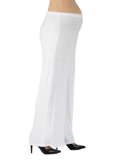 24seven Comfort Apparel Maternity Solid Color Palazzo Pants