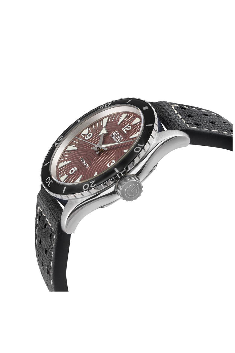 Franklin Automatic Canvas Strap Watch, 40mm, Alternate, color, BLACK