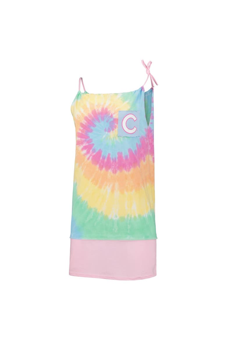 Women's Refried Apparel White Chicago Cubs Tie-Dye Tank Dress, Alternate, color, White