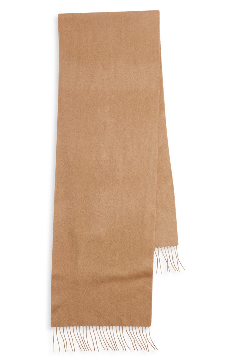 Nordstrom Cashmere Scarf, Alternate, color, Camel