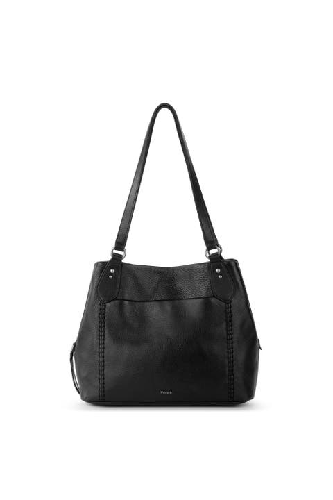 Genuine hot leather black satchel bag