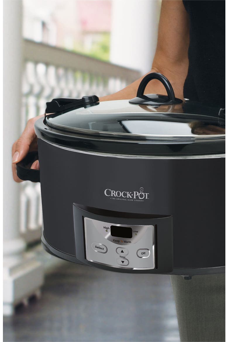 7-Quart Cook & Carry Slow Cooker, Alternate, color, Black