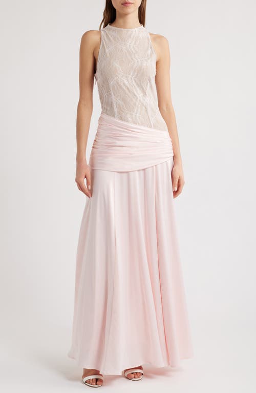 Sonya Moda Dalia Mixed Media Gown in Blush  product