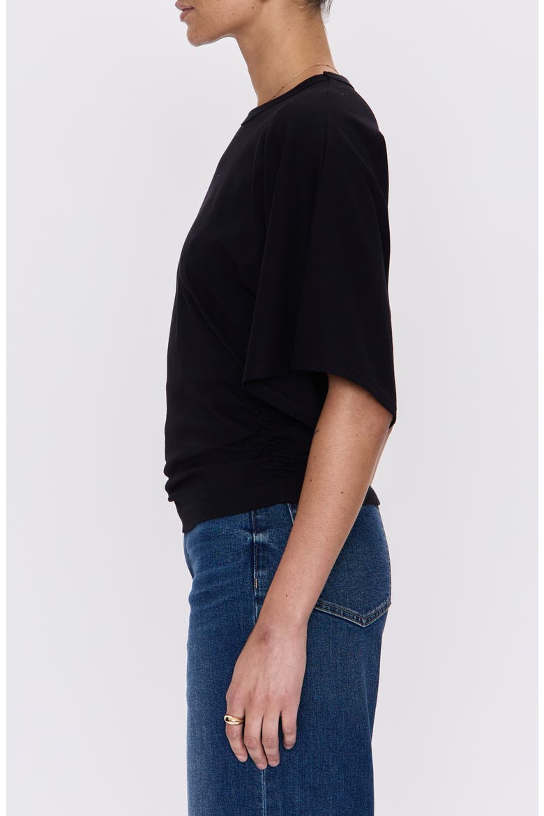 Veronica Drop Shoulder Cotton T-Shirt, Alternate, color, NOIR