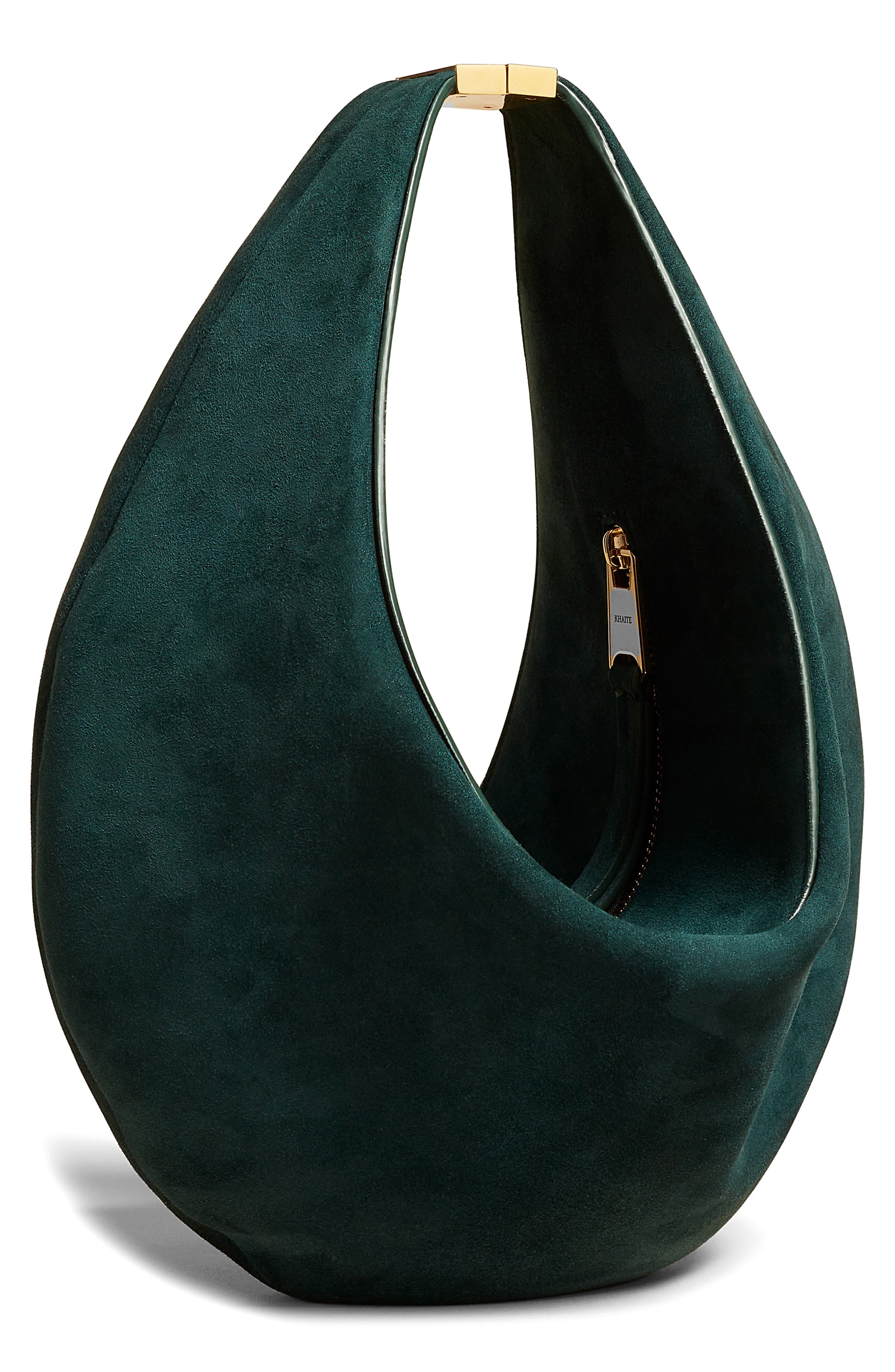 Khaite Small Olivia Suede Hobo Bag, Alternate, color, 