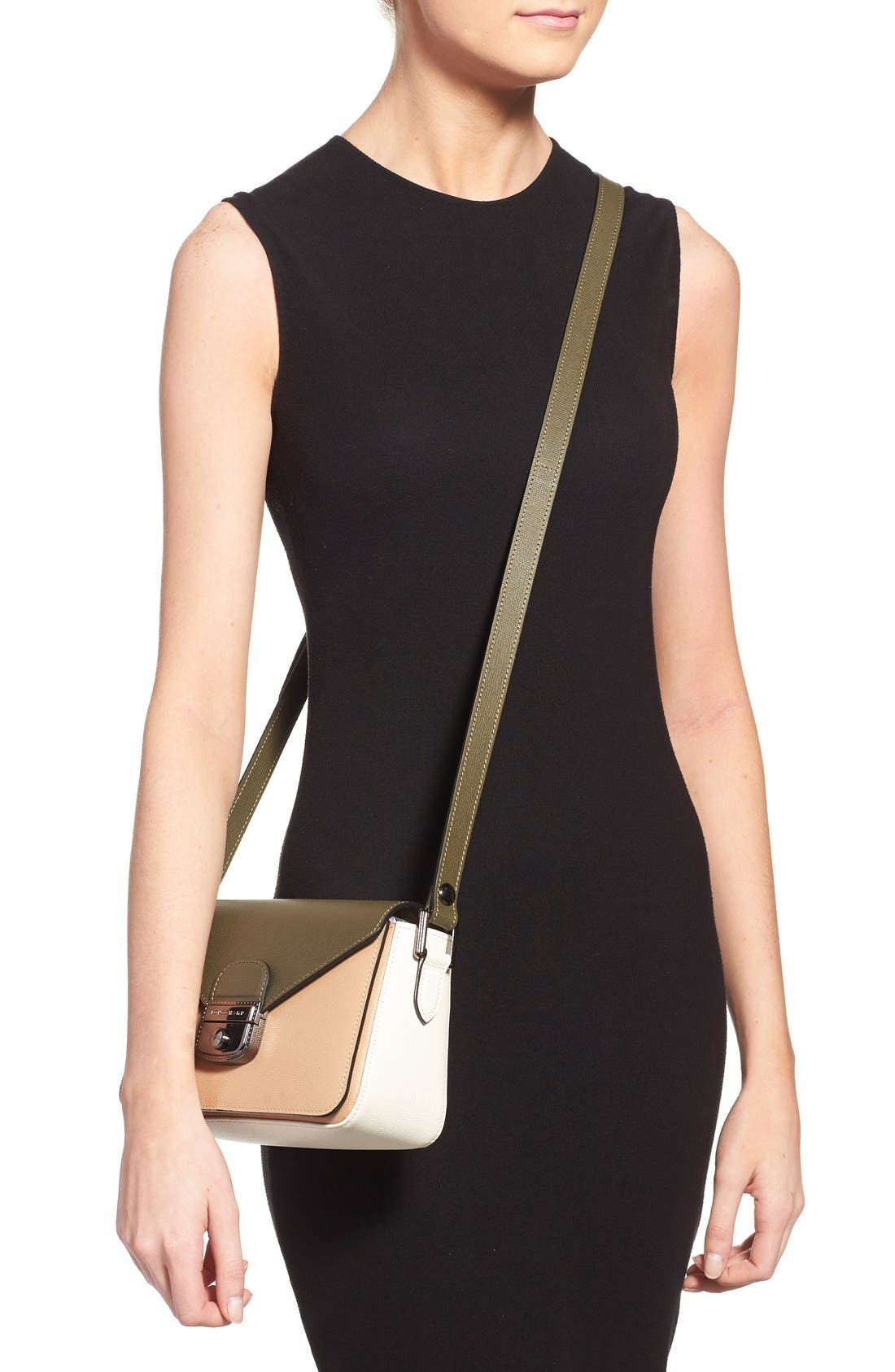 Longchamp 'Small Le Pliage - Heritage' Leather Crossbody Bag, Alternate, color, 