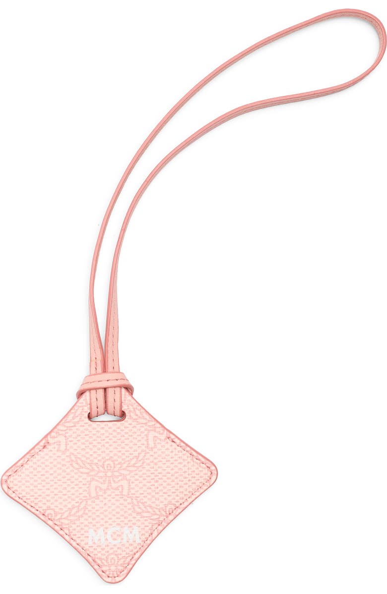 MCM Stark Lauretos Bag Charm, Main, color, Silver Pink