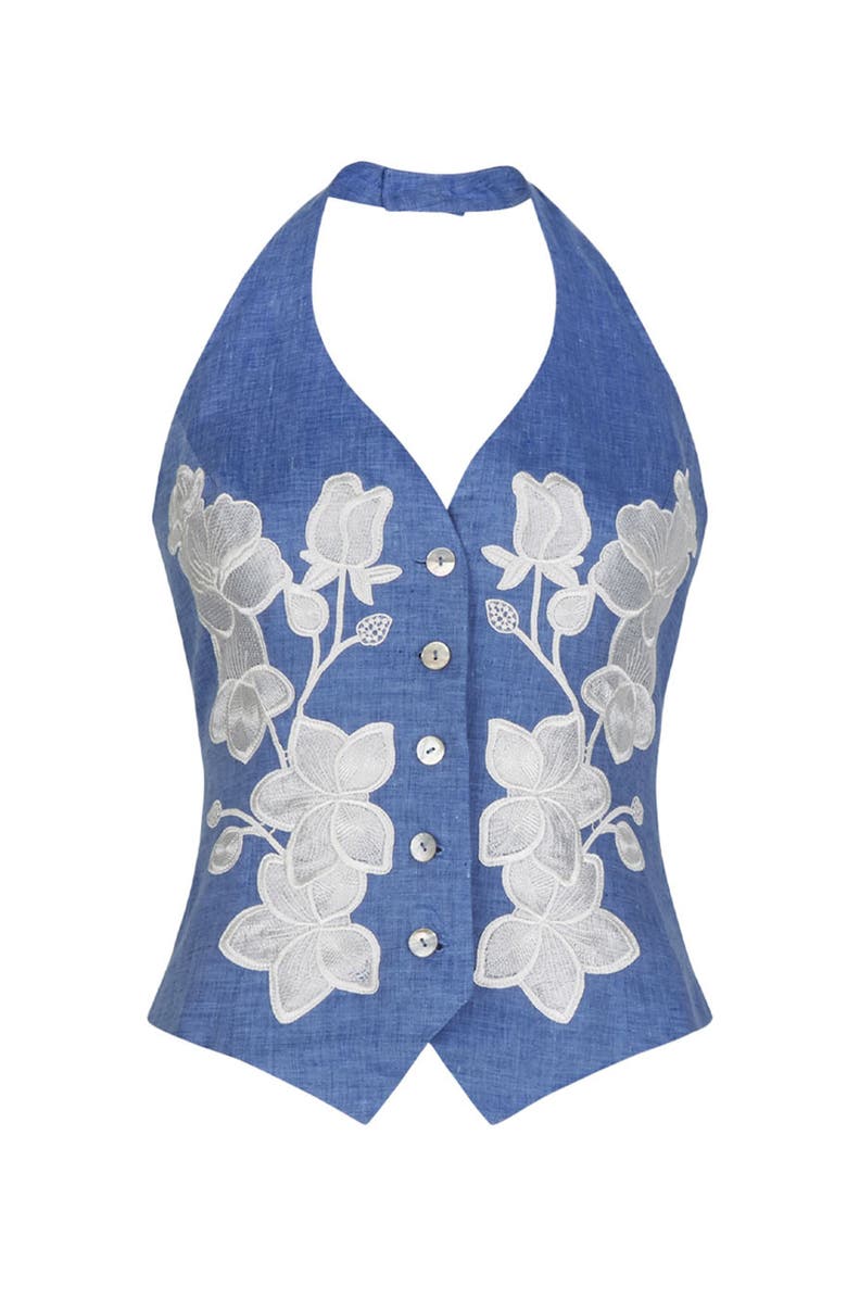 Anne Fontaine Iona Vest, Main, color, Blue