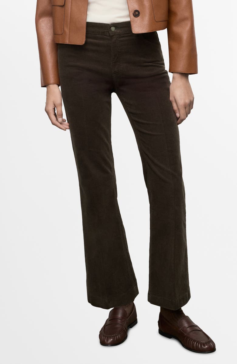 MANGO Bootcut Corduroy Pants, Main, color,