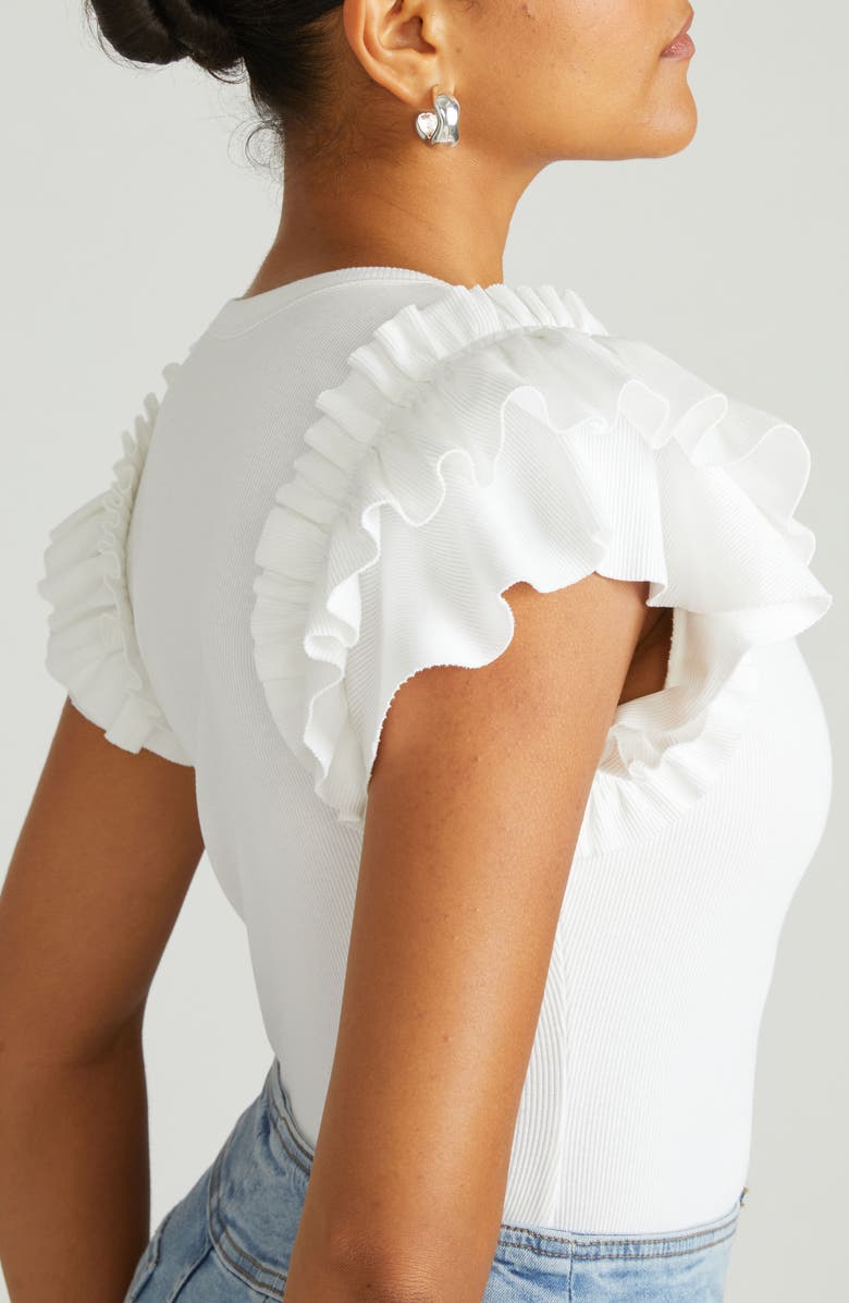 Universal Standard Debbie Ruffle Sleeve Top, Alternate, color, 