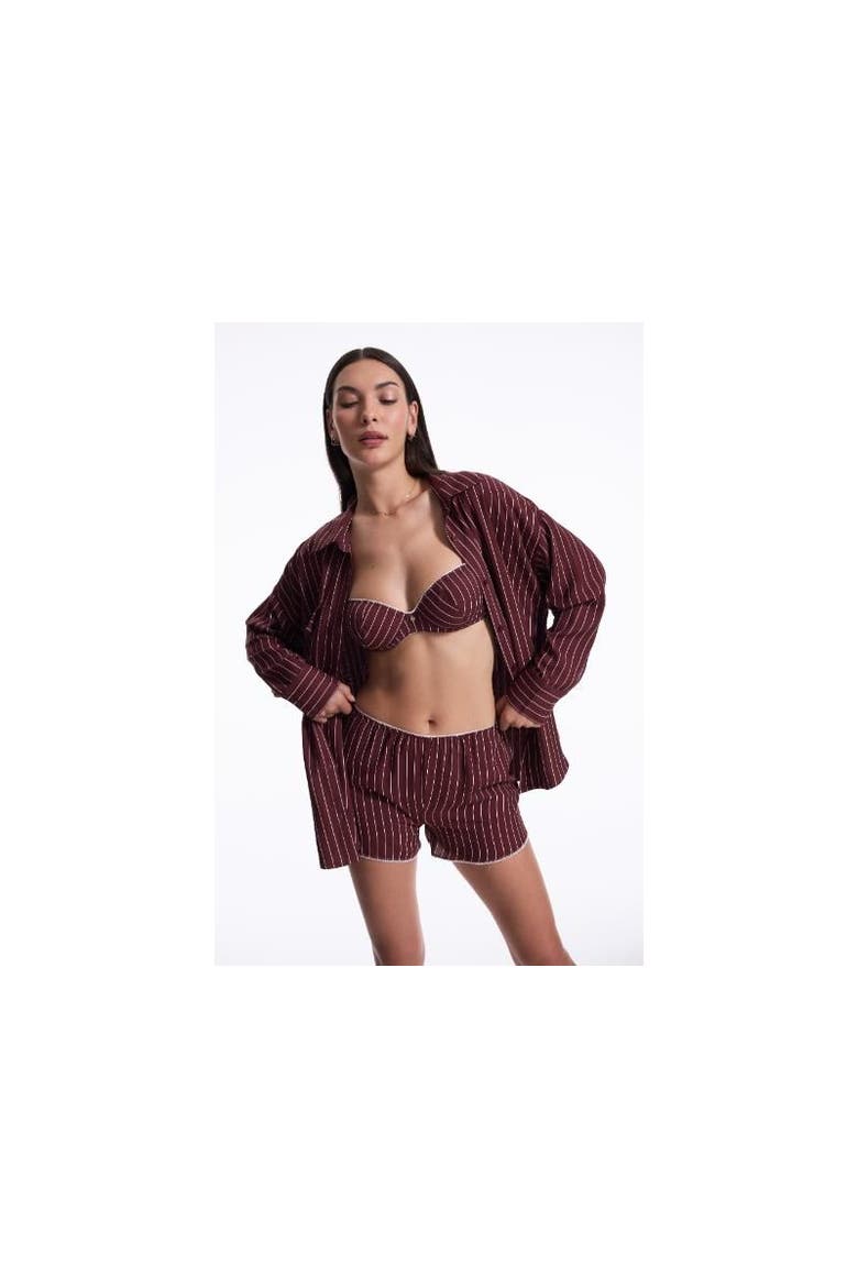 Cool Cat Shorts Set, Alternate, color, Burgundy