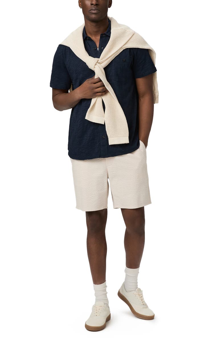 PAIGE Teague Seersucker Pull-On Shorts, Alternate, color, 